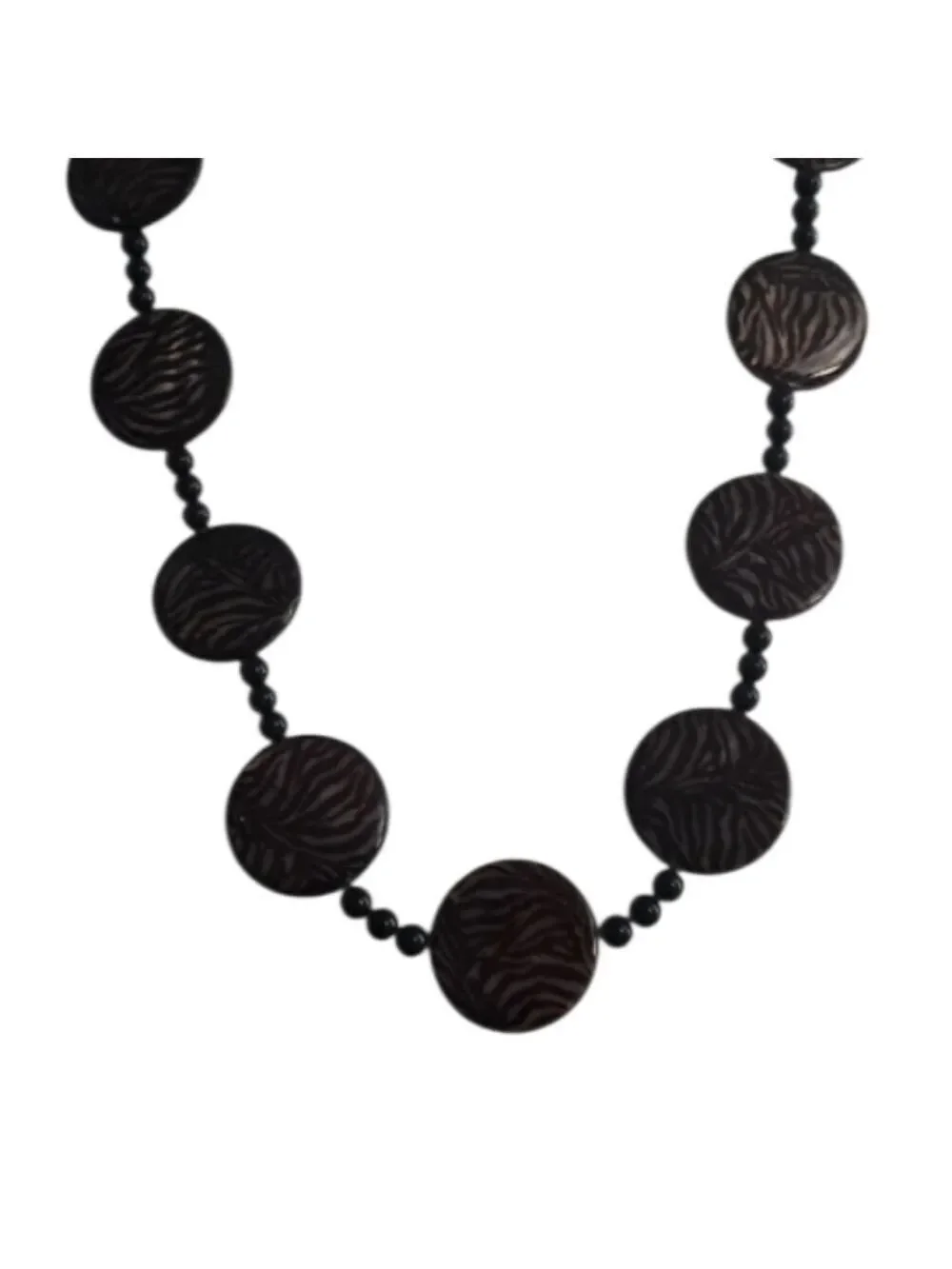 Elegant Black and Brown Beaded Necklace